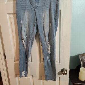 Jessica Simpson Light Blue Distressed Skinny Jeans